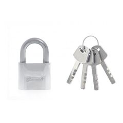 Замок навесной хромированное покрытие 40 мм, фото  - Метэкс