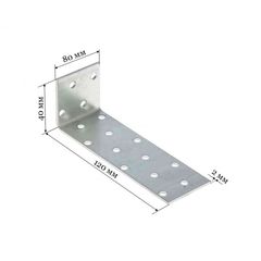 Крепежный уголок анкерный KUL 2,0мм 40х120х80, фото  - Метэкс