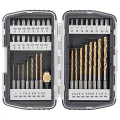 Набор бит и сверл магнитный адаптер CrV пластиковый кейс 40 шт MATRIX 11322, фото  - Метэкс