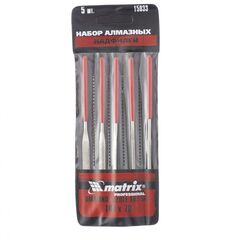 Набор надфилей алмазных 140 х 70 х 3 мм 5 шт MATRIX 15833, фото  - Метэкс