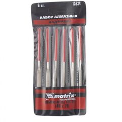 Набор надфилей алмазных 140 х 70 х 3 мм 6 шт MATRIX 15834, фото  - Метэкс