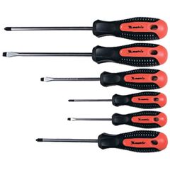 Набор отверток 6 шт профессиональных 3 компонентная рукоятка Antislip MATRIX 13351, фото  - Метэкс