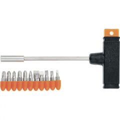 Отвертка с Т-образной  ручкой и набором бит 11шт SPARTA 115655, фото  - Метэкс