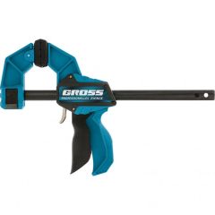 Струбцина реечная быстрозажимная 900 мм пистолетного типа пошаговый механизм GROSS 20708, фото  - Метэкс