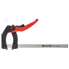 Струбцина реечная быстрозажимная рычажно-храповой механизм 250 х 90 х 340 мм MATRIX 20737, фото  - Метэкс