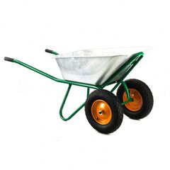 Тачка двухколесная грузоподъемность 320 кг объем 100 л садово-строительная  усиленная Palisad, фото  - Метэкс