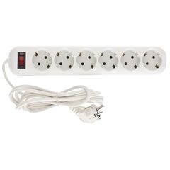 Удлинитель бытовой с заземлением 5 м 6 розеток 95782, фото  - Метэкс