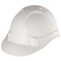 Каска защитная из ударопрочной пластмассы белая СИБРТЕХ 89114, фото  - Метэкс