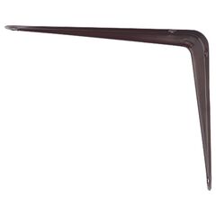 Кронштейн угловой с ребром 100х125 мм коричневый, фото  - Метэкс