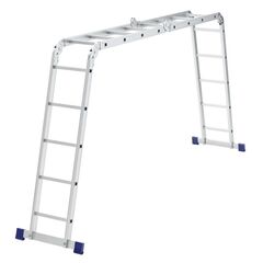Лестница шарнирная алюминиевая 2 х 4 + 2 х 5 СИБРТЕХ 97884, фото  - Метэкс