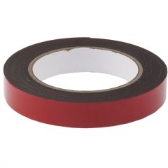 Лента клейкая на вспененной основе двусторонняя черная усиленная 19 мм х 5 м MATRIX 89084, фото  - Метэкс