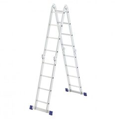 Лестница шарнирная алюминиевая 4 х 4 ступени Сибртех 97882, фото  - Метэкс