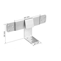 Опора стропил скользящая KUCIS 90х90х40, фото  - Метэкс