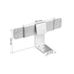 Опора стропил скользящая KUCIS 160х90х40, фото  - Метэкс