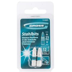 Бита PH2 х 25 2 шт GROSS 11351, фото  - Метэкс
