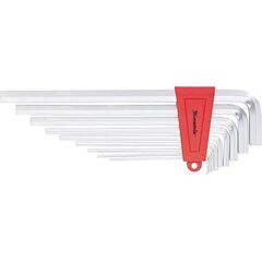 Набор ключей имбусовых 2-12 мм HEX 9 шт CrV экстра-длинные с сатинированным покрытием MATRIX 12308, фото  - Метэкс