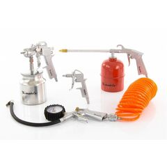 Набор пневмоинструмента MATRIX из 5 предметов 57302 (57302), фото  - Метэкс