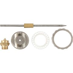 Ремкомплект для краскораспылителя 4 пред: сопло 1.2 + игла + форсунка + зажим сопла, фото  - Метэкс