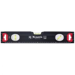 Уровень алюминиевый 400 мм усиленный, фрезерованный, 3 глазка, MATRIX 34360, фото  - Метэкс