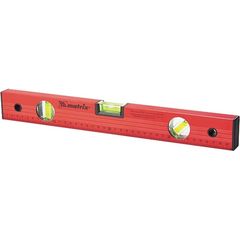 Уровень алюминиевый 1800 мм 3 глазка, красный, линейка MATRIX 33238, фото  - Метэкс