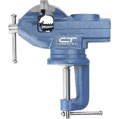 Тиски слесарные 65 мм настольные поворотные наковальня СИБРТЕХ 18672, фото  - Метэкс