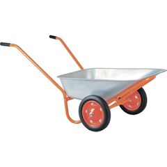 Тачка двухколесная грузоподъемность 120 кг объем 90 л цельнолит.колеса ТСО02-02-03 ОЦ 2, фото  - Метэкс