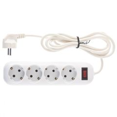 Удлинитель бытовой с заземлением 2 м 4 розетки 95775, фото  - Метэкс