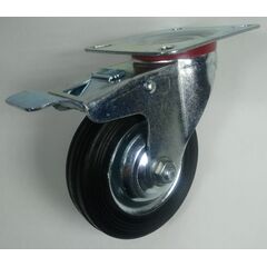 SCb55 (L) Ролик поворотный с тормозом d 125 мм (95 кг), фото  - Метэкс