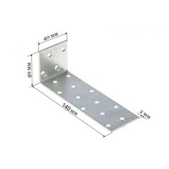 Крепежный уголок анкерный KUL 2,0мм 40х140х40, фото  - Метэкс
