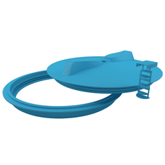 Крышка для емкости 350 мм черный КЕ350, фото  - Метэкс