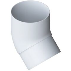 Колено трубы 45 ПВХ белый (12), фото  - Метэкс