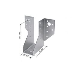 Опора бруса раскрытая OBR-R 40х110х76 2,0 мм, фото  - Метэкс