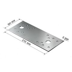 Пластина крепежная КР 2,0мм 210х90, фото  - Метэкс