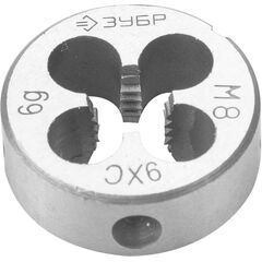 Плашка ручная М8 х 1.0 мм 9ХС ЗУБР 4-28022-08-1.0, фото  - Метэкс