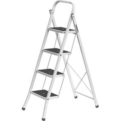 Стремянка широкие ступени 4 ступени стальная СИБИН 38807-04, фото  - Метэкс