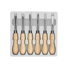 Набор стамесок 6 шт фигурные профессиональные ЗУБР 18373-H6, фото  - Метэкс