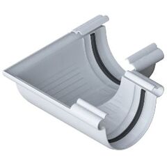 Угол желоба 90 ПВХ белый (8), фото  - Метэкс