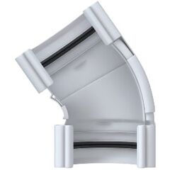 Угол желоба 120-145 ПВХ белый (8), фото  - Метэкс