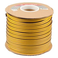 Уплотнитель резиновый самоклеящийся профиль "D" коричневый 150 м ЗУБР 40930-150, фото  - Метэкс