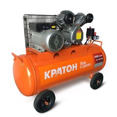Компрессор ременной масляный (2,2 кВт, 440л/мин, 100л, 220В) КРАТОН АС-440-100-BDV (30101040), фото  - Метэкс
