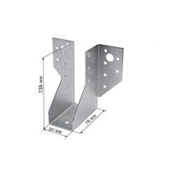 Опора бруса раскрытая OBR-R 50х135х76 2,0мм, фото  - Метэкс