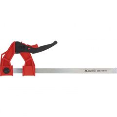 Струбцина реечная быстрозажимная усиленная рычажно-храповой механизм 300 х 100 х 456 мм MATRIX 20728, фото  - Метэкс