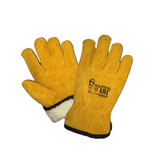 Перчатки РОСМАРКА цельноспилковые искуственный мех Драйвер желтый РТ2102, фото  - Метэкс