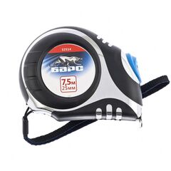 Рулетка 7,5 м х 25 мм Платинум утолщенное полотно автоматическая фиксация БАРС 32514, фото  - Метэкс