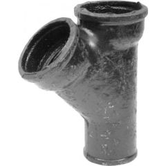Тройник чугунный косой 150х150 45°, фото  - Метэкс
