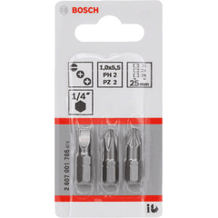 Бита SL-PH-PZ 3 шт SET ХН BOSCH 2607001766, фото  - Метэкс