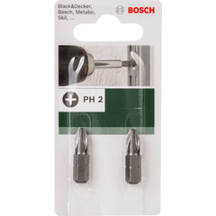 Бита PH2 25 мм 2 шт XH DIY BOSCH 2609255914, фото  - Метэкс
