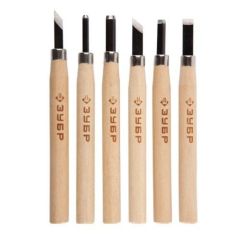 Набор резцов по дереву 6 шт профессиональные фигурные ЗУБР 18375-H6, фото  - Метэкс