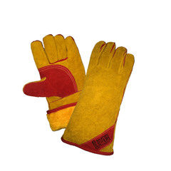 Краги РОСМАРКА искуственный мех желтый/красный 35 см КТ1452, фото  - Метэкс