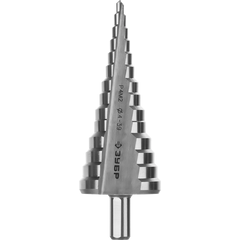 Сверло ступенчатое 4-39 мм 14 ступеней Р4М2 ЗУБР 29665-4-39-14, фото  - Метэкс